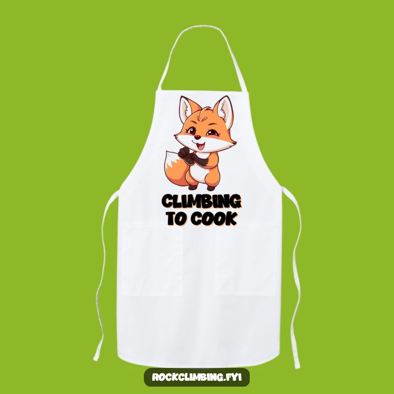 Funny Fox Climber Apron - Hilarious Kitchen Wear for Determined Cooks