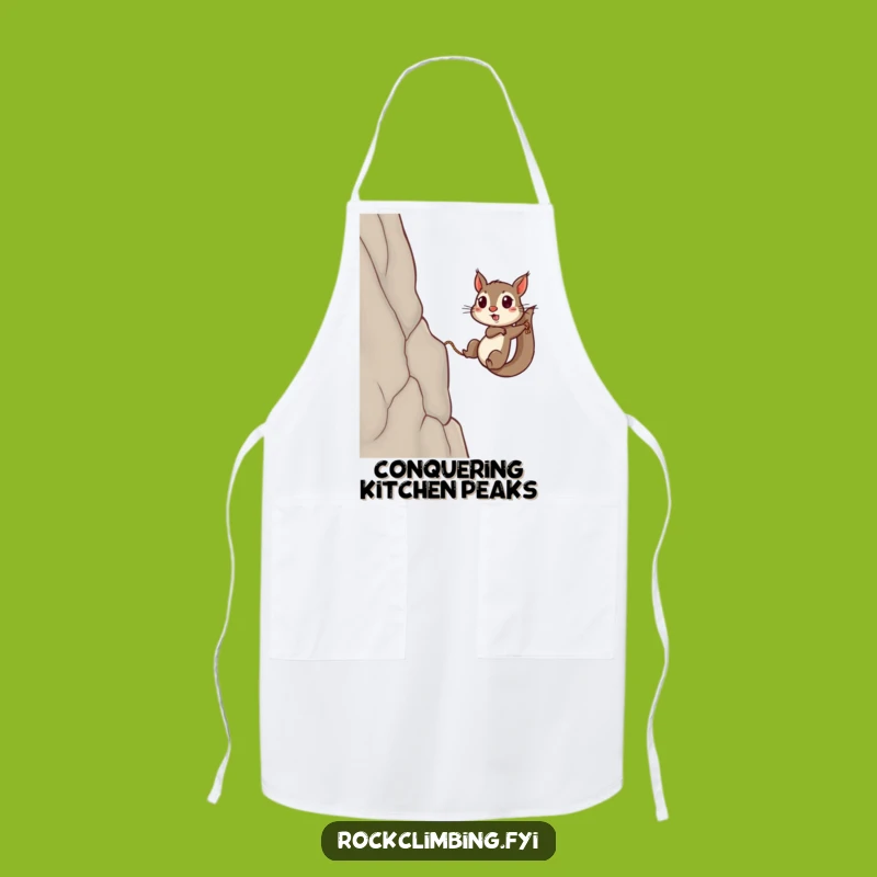 Funny Squirrel Chef's Climb Apron: Hilarious Kitchen Gear for Determined Home Cooks
