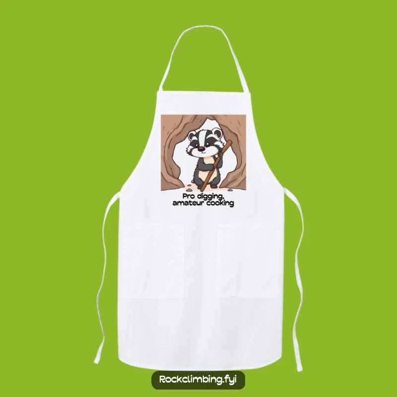 Funny Badger Apron: Hilarious Gear for Determined Cooks and Climbers