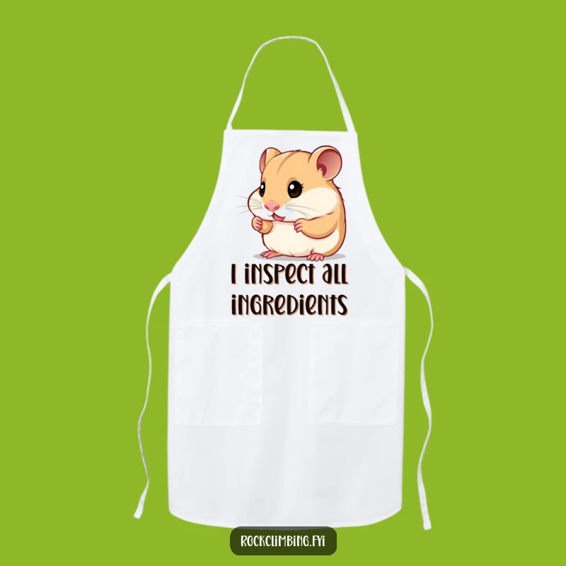 Funny Curious Hamster Climber Apron - Hilarious Kitchen Helper for Small Tasks