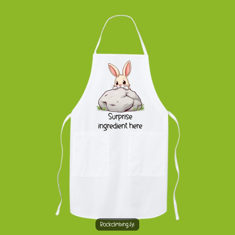 Funny Determined Rabbit Apron: Cook with Curiosity and Boldness