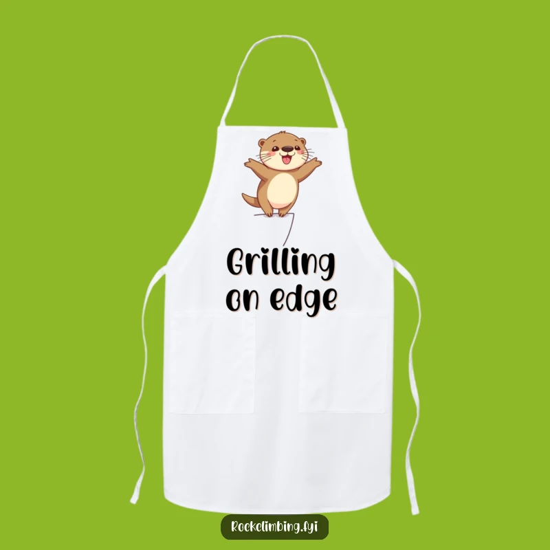Funny Otter Balance Apron - Hilarious Kitchen Wear for Playful Cooks