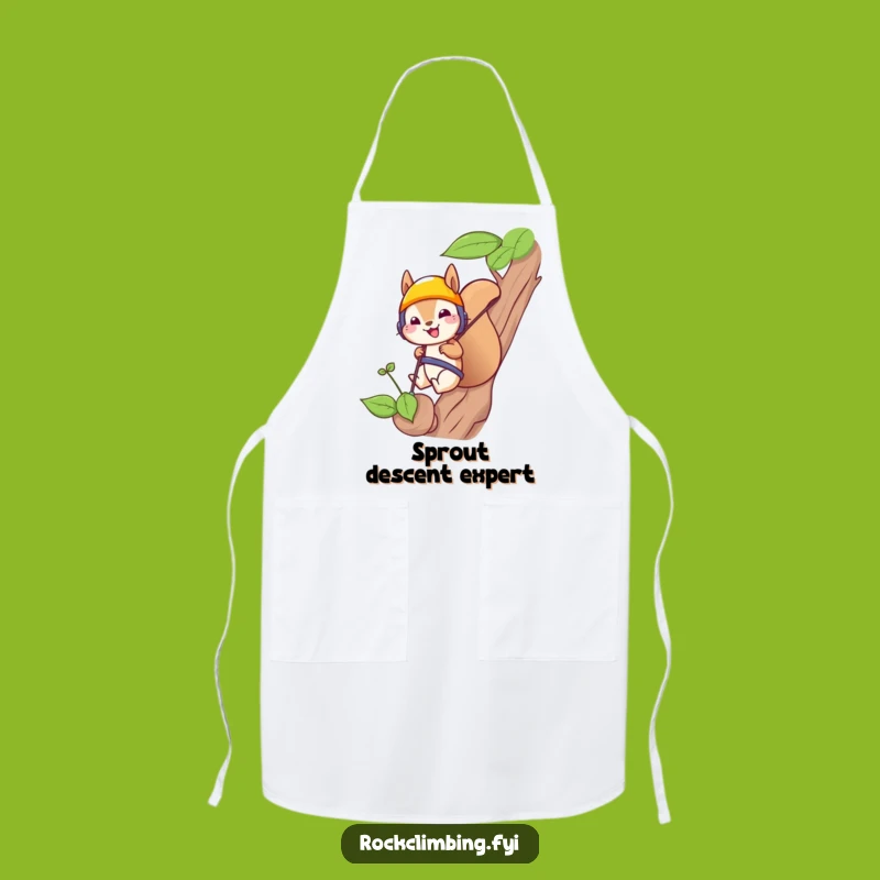 Funny Squirrel Rappelling Apron: Cook with Hilarious Extreme Sports Flair