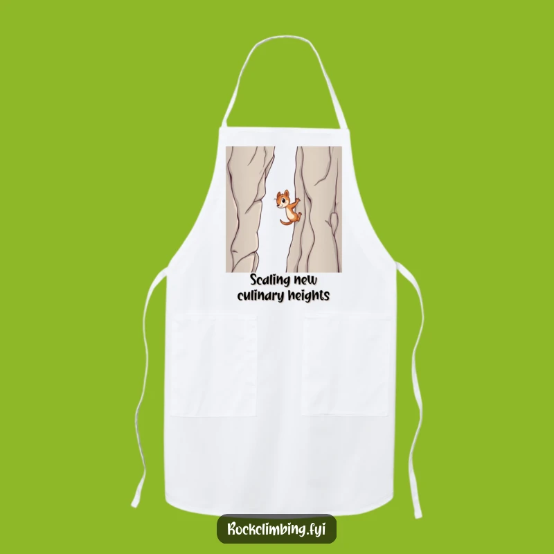 Funny Squirrel Cliff Conqueror Apron: Hilarious Kitchen Adventure Gear for Chefs