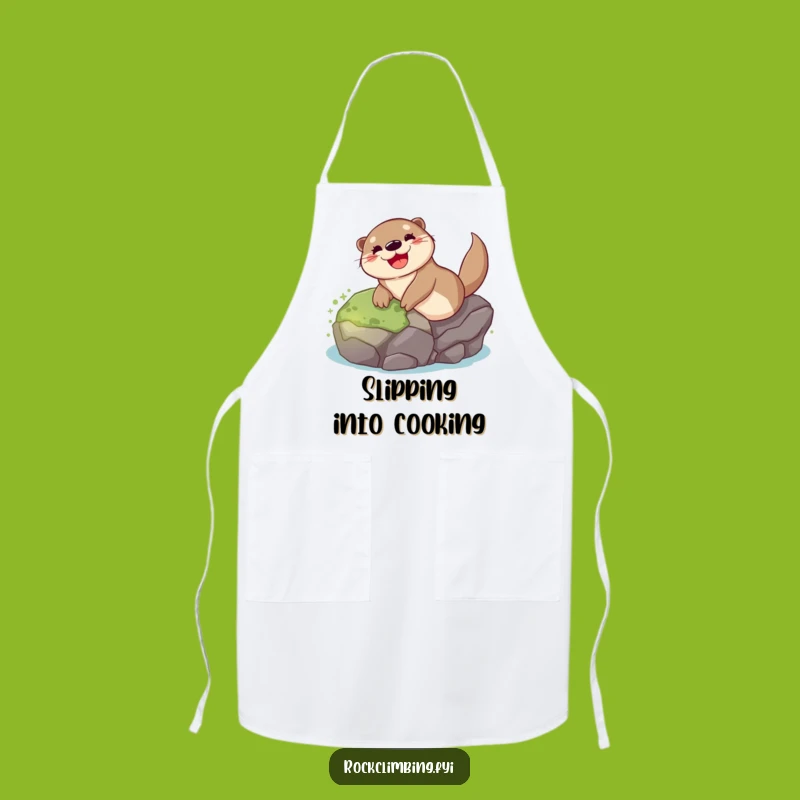 Funny Otter Sliding Apron: Kitchen Fun for Whimsical Chefs