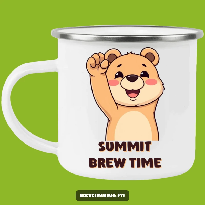 Funny Bear Climber Camping Mug: Adventure Fuelled by Grins - Your Funny Gift