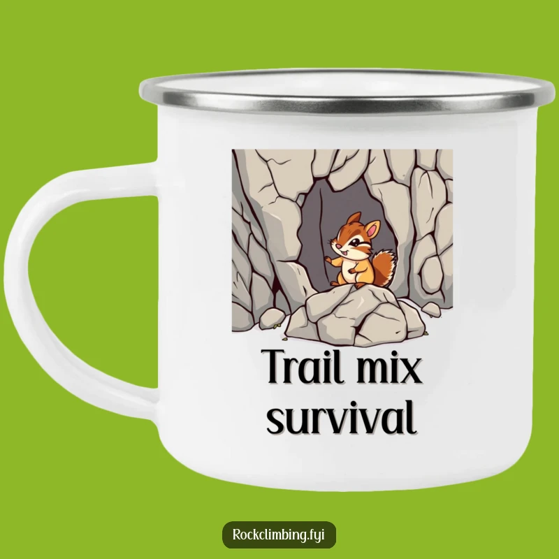 Funny Chipmunk Rock Camping Mug: Trailside Brews, A Rugged Funny Gift