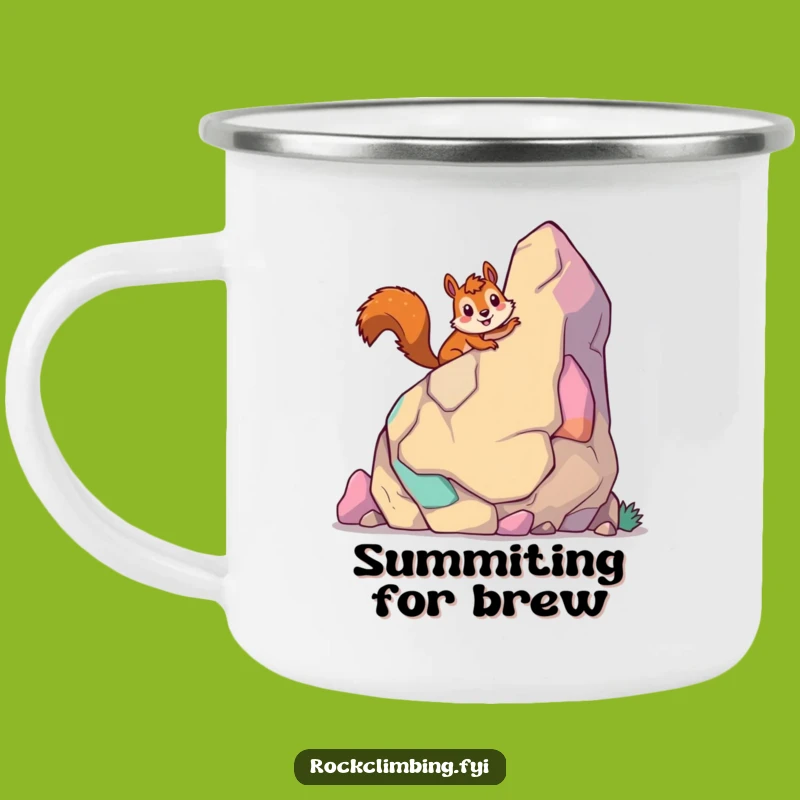 Funny Giddy Squirrel Camping Mug, Adventure Brew Buddy, Ideal Funny Gift
