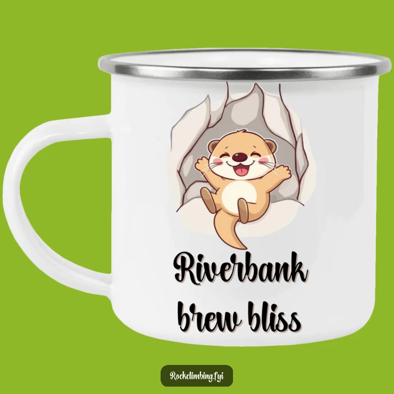 Funny Otter Sliding Camping Mug: Joyful Adventure Fuel, Perfect Gift!