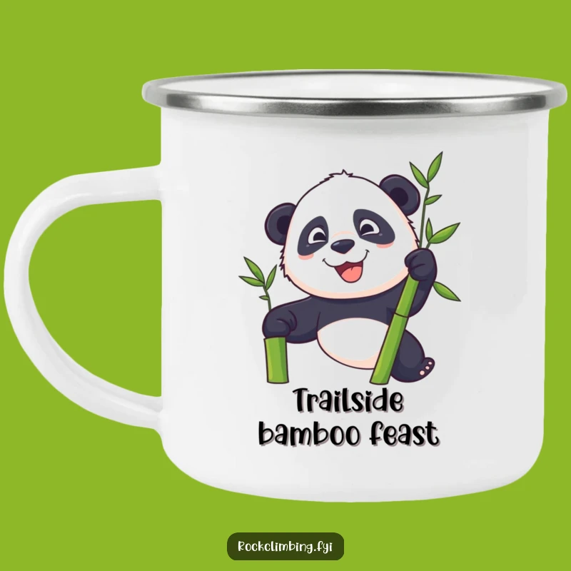 Funny Panda Climber Camping Mug - Bamboo Adventures On-the-Go