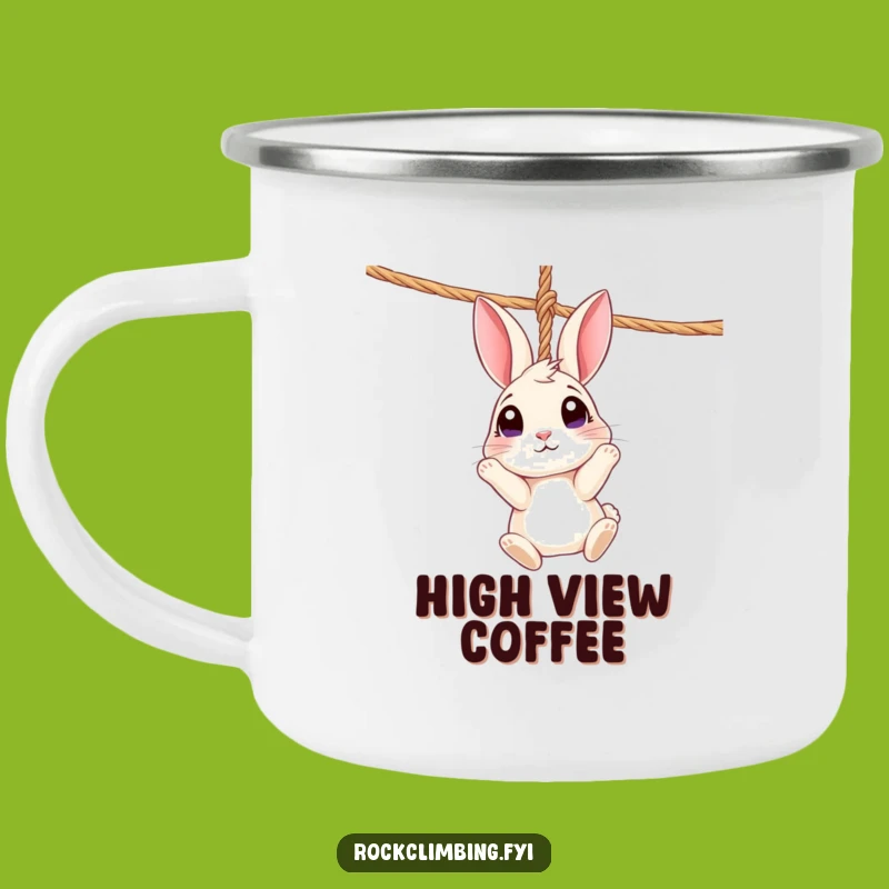 Funny Rabbit Rope Camping Mug: Whimsical Adventure Fuel, Perfect Gift!