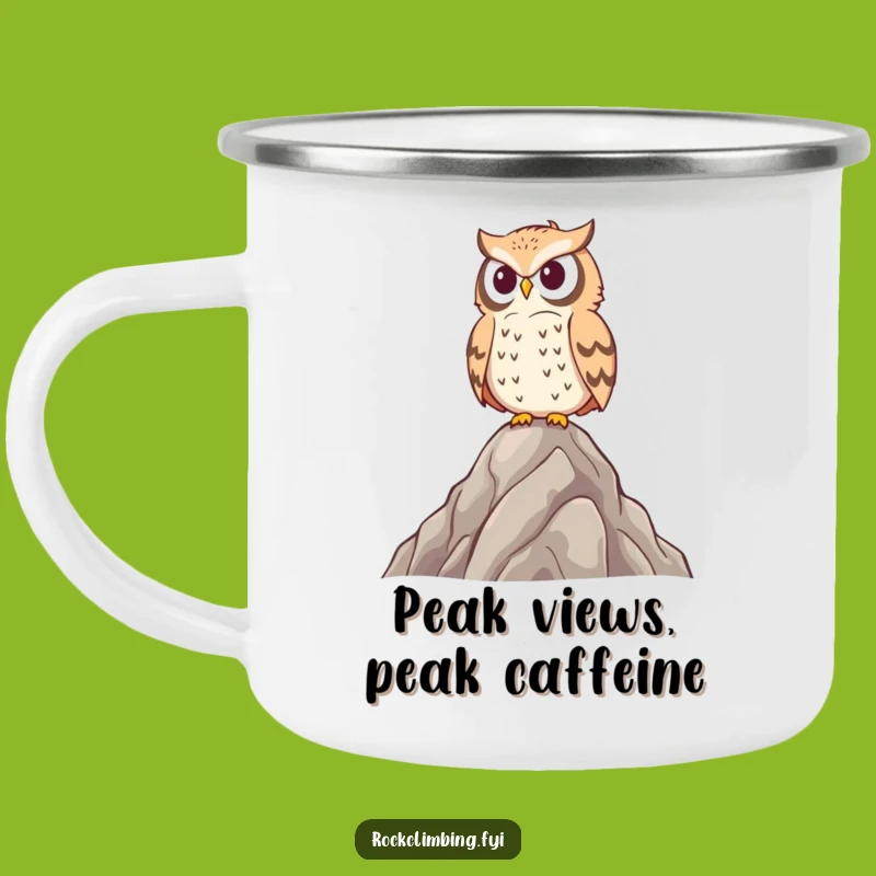 Funny Proud Owl Peak Surveyor Camping Mug - Adventure Ready and Hilarious