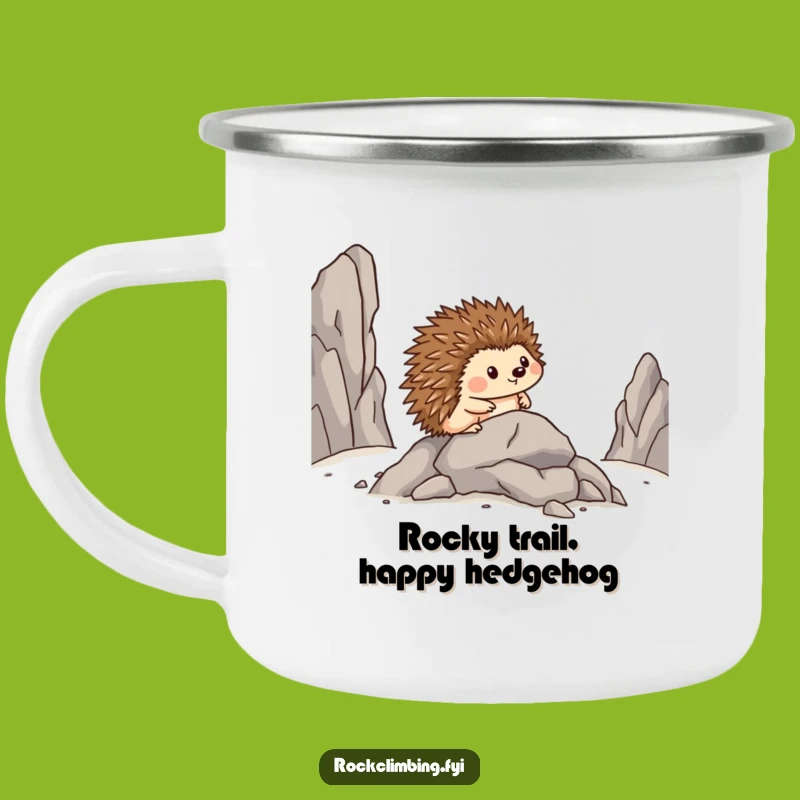 Funny Hedgehog Camping Mug: Brave Sideways Explorer, Outdoor Humorous Gift