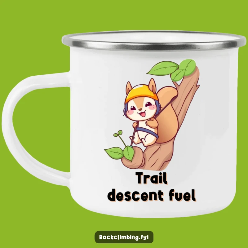 Funny Squirrel Rappelling Camping Mug: Hilarious Hydration for Outdoor Enthusiasts