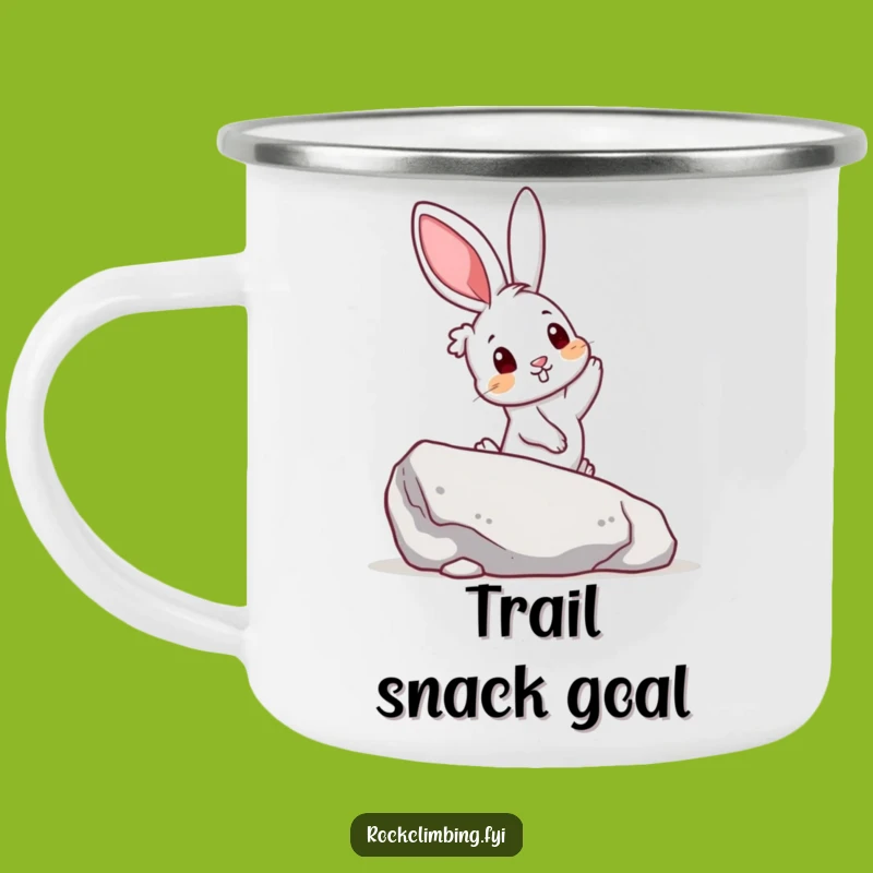 Funny Rabbit Climbing Camping Mug: Your Adventure Buddy for Outdoor Fun
