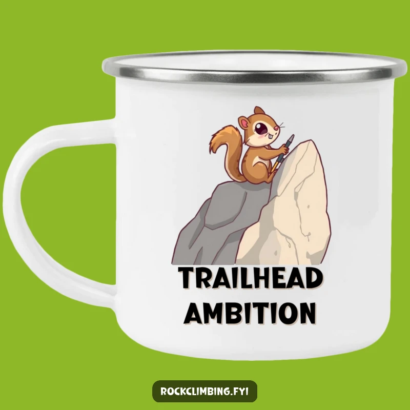 Funny Squirrel Rock Climber Camping Mug: Adventure Fuelled by Grit - Your Funny Gift