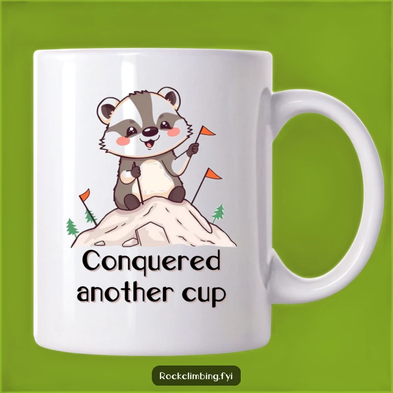 Funny Badger Summit Mug: Celebrate Achievements with This Hilarious Explorer Gift