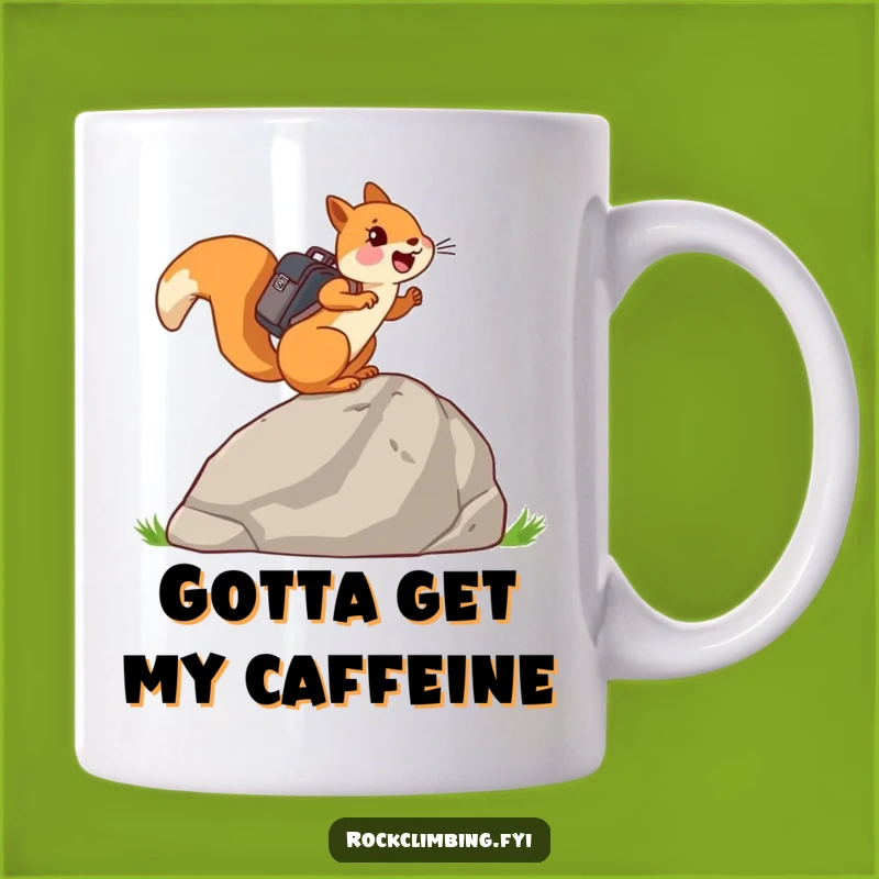 Funny Adventurous Squirrel Mug: Joyful Backpack Journey Gift
