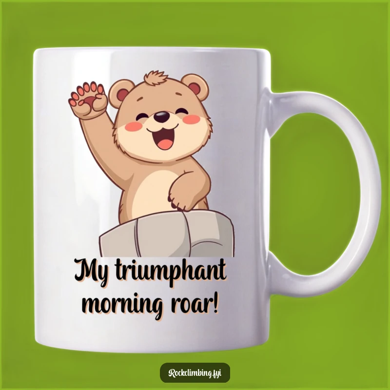 Funny Bear Cub Celebration Mug: Hilarious Joyful Gift for Happy Moments