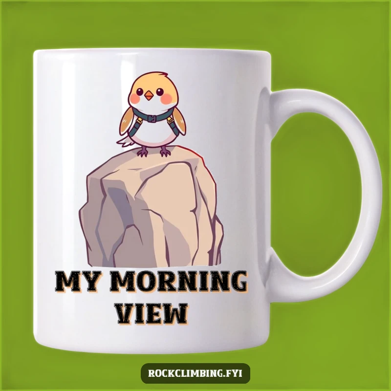 Funny Bird Harness Mug: Adventure Aviator Perched High, A Hilarious Gift for Bird Lovers