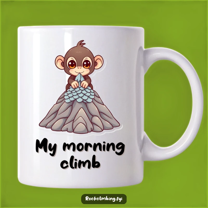 Funny Monkey Climber Mug - Adventurous Ape, Perfect Funny Gift!