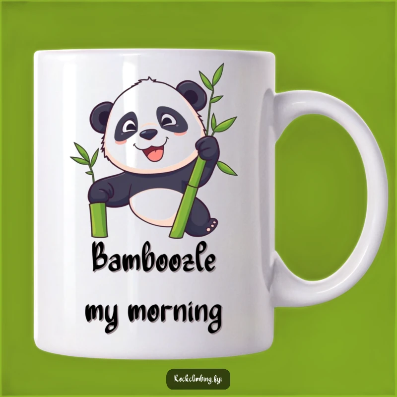 Funny Panda Climber Mug - Determined Bamboo Ascent Gift