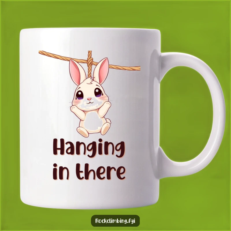 Funny Rabbit Rope Mug: Curious Adventure Gift for Whimsical Moments!