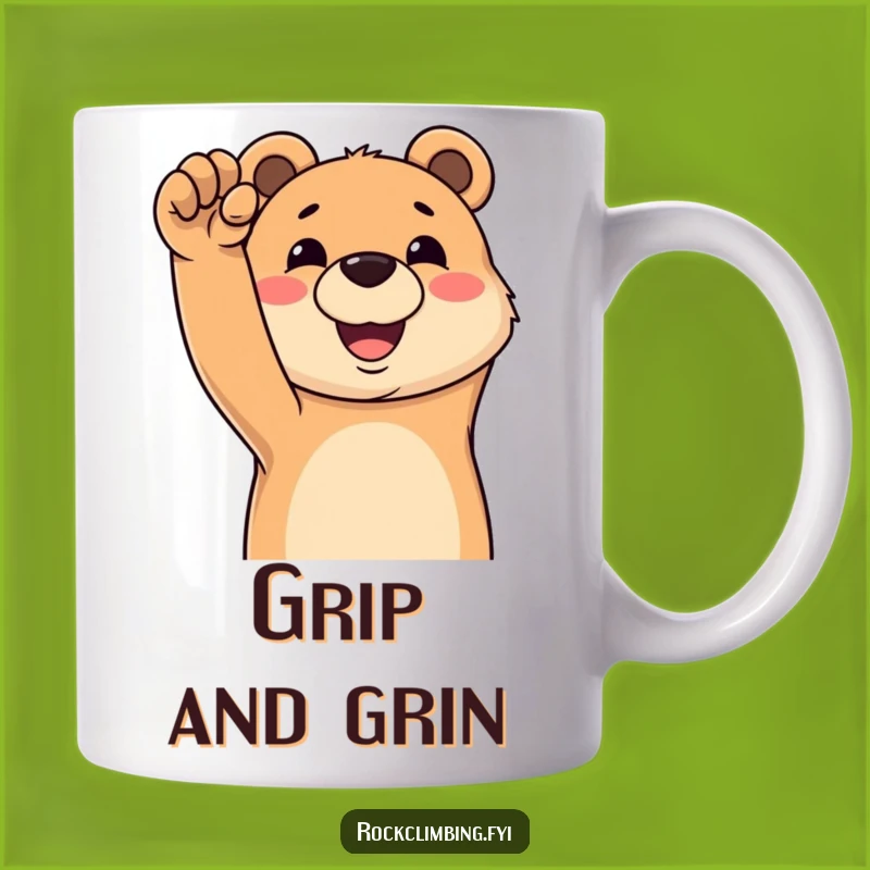 Funny Bear Climber Mug: Reach Your Goals - A Perfect Funny Gift