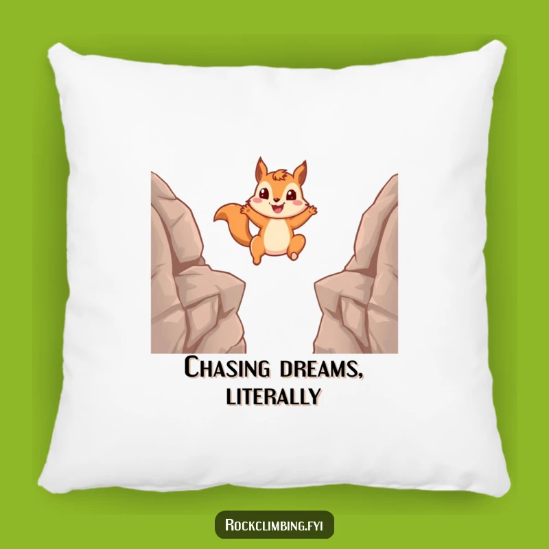 Funny Squirrel Leap Pillow: Snuggle Up with This Hilarious Adventure Cushion