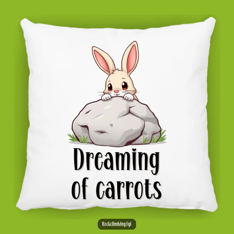 Funny Rabbit Boulder Pillow: Cozy Comfort with a Determined Curious Look