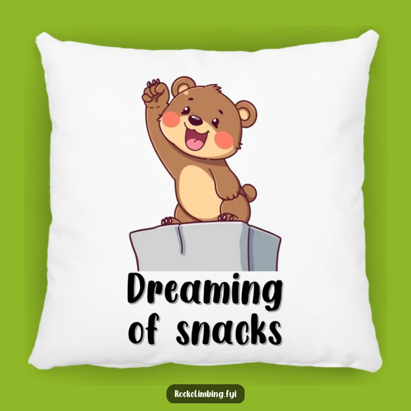 Funny Bear Cub Climbing Pillow: Cozy Ambition Accent, Perfect Gift!