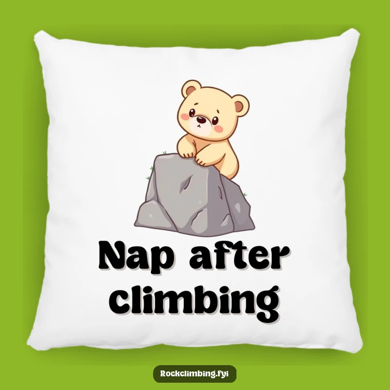 Funny Determined Bear Cub Pillow: Comfy and Inspiring Accent