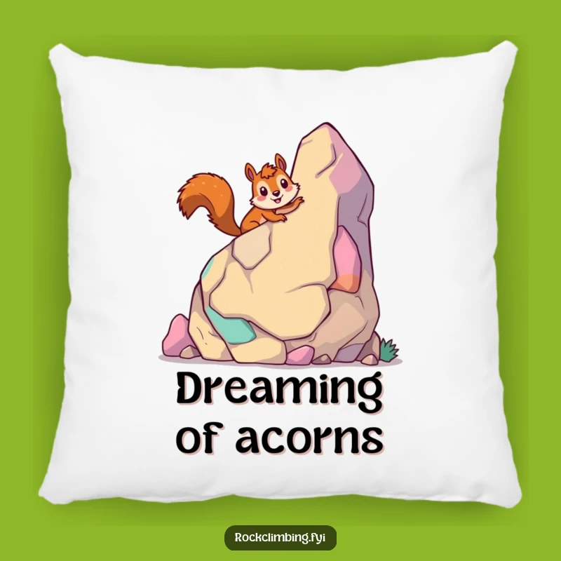 Funny Giddy Squirrel Pillow, Cozy Adventure Decor, Great Funny Gift