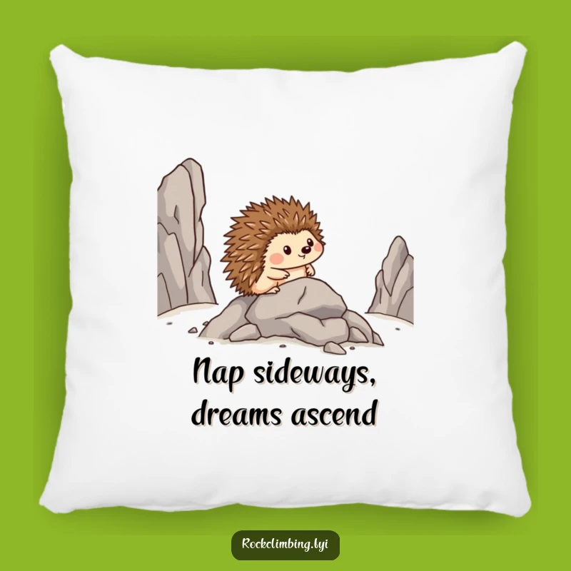 Funny Hedgehog Pillow: Brave Sideways Champ, Comfy & Humorous Home Decor Gift