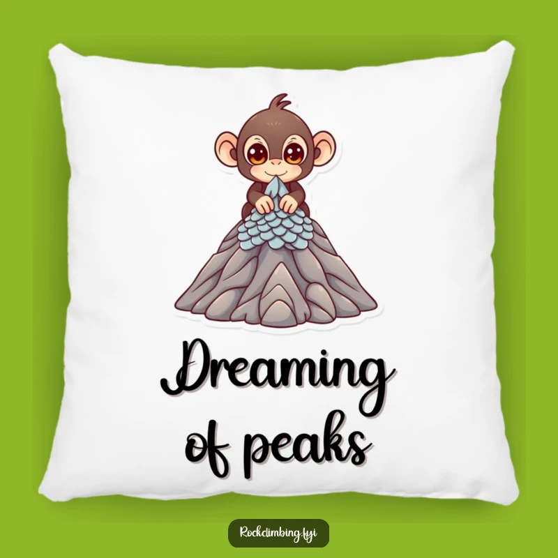 Funny Monkey Climber Pillow - Soft Adventurer, Perfect Cozy Funny Gift!