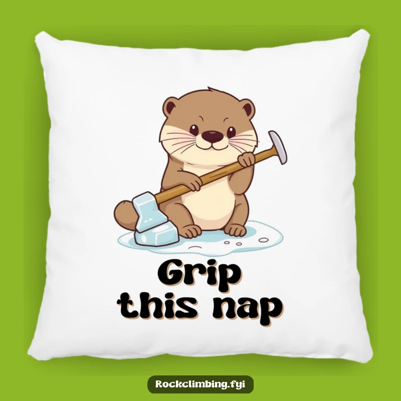 Funny Otter Ice Axe Pillow: Cozy Comfort with Focused Grip