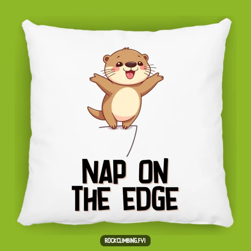 Funny Otter Balance Pillow - Comfy and Hilarious Accent for Cozy Spaces