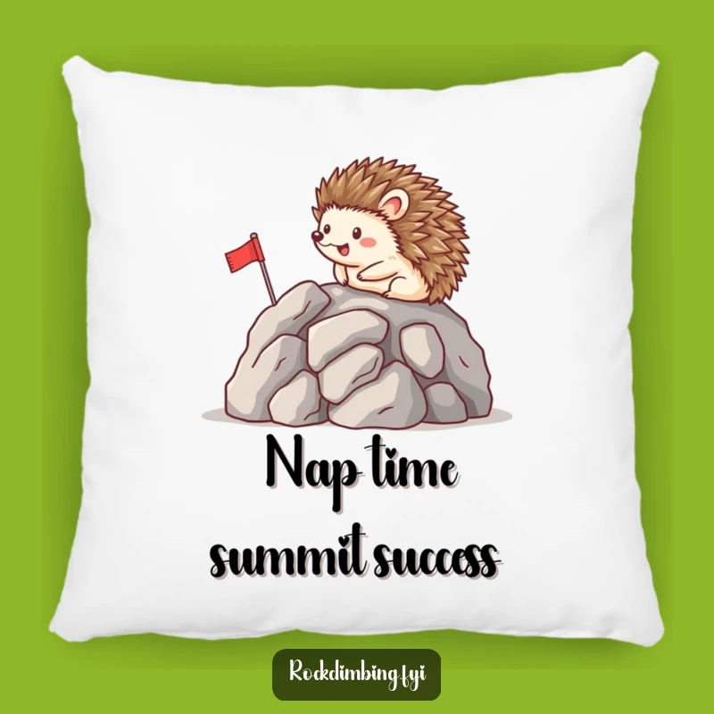 Funny Happy Hedgehog Flag Pillow - Cozy & Hilarious Milestone Decor