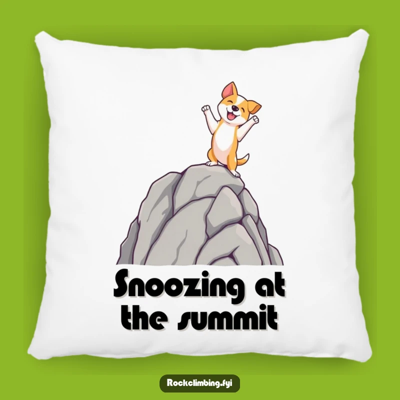 Funny Dog Summit Pillow: Comfy Canine Champion, Adorable Funny Gift