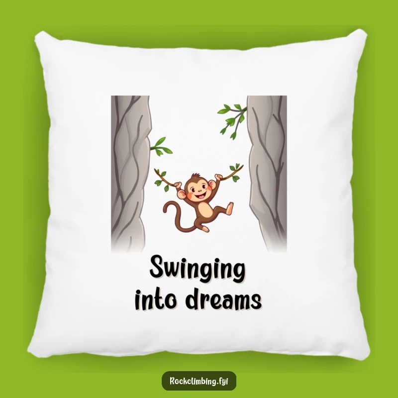 Funny Monkey Vine Swing Pillow: Cozy Comfort with Silly Charm