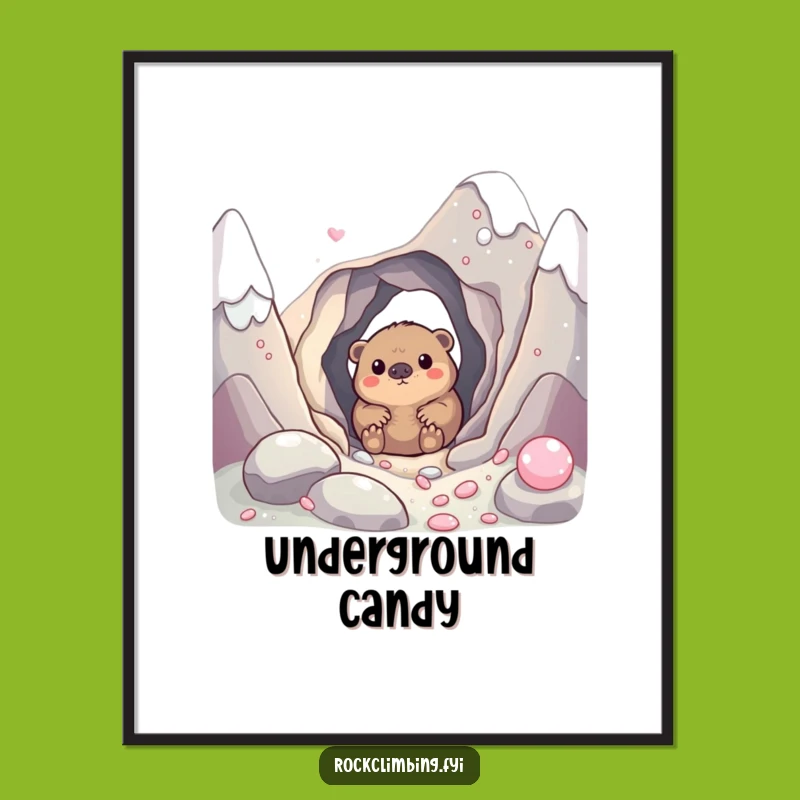 Funny Mole Candy Mountain Digital Art: Instant Download of Sweetness!