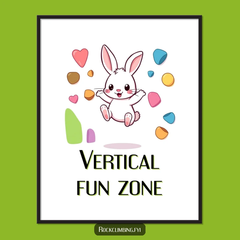 Funny Rabbit Leap Digital Print: Hilarious Wall Art for Playful Spaces