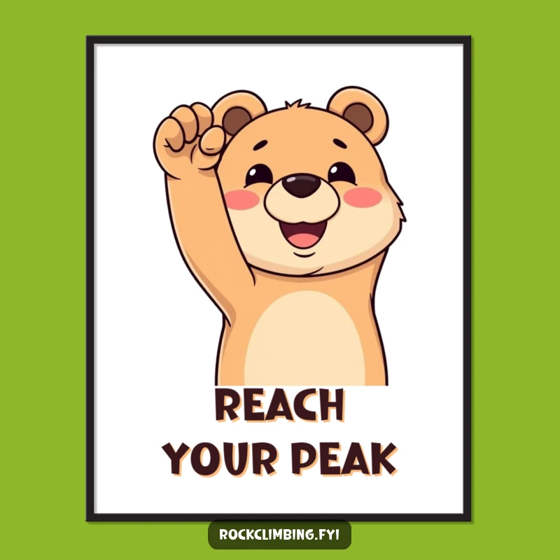 Funny Bear Climber Digital Art: Instant Joy - A Downloadable Funny Gift