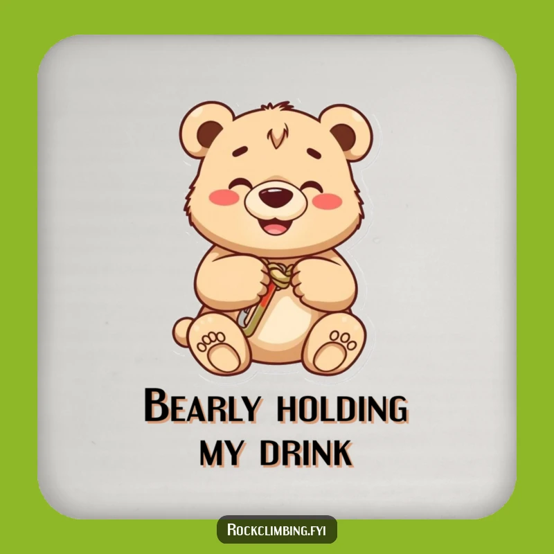 Funny Bear Cub Knot Coaster Set: Protects Surfaces with Humorous Charm