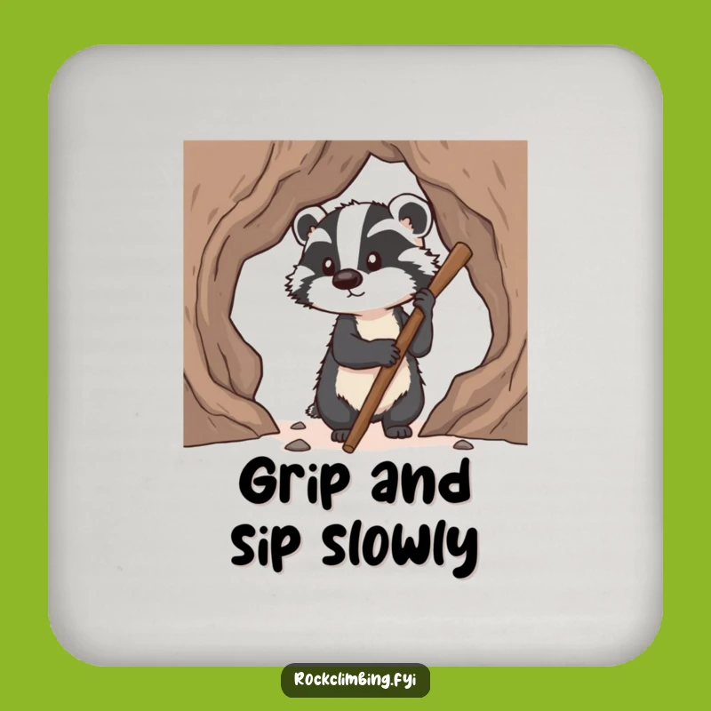 Funny Badger Coaster: Hilarious Table Protector for Determined Homes