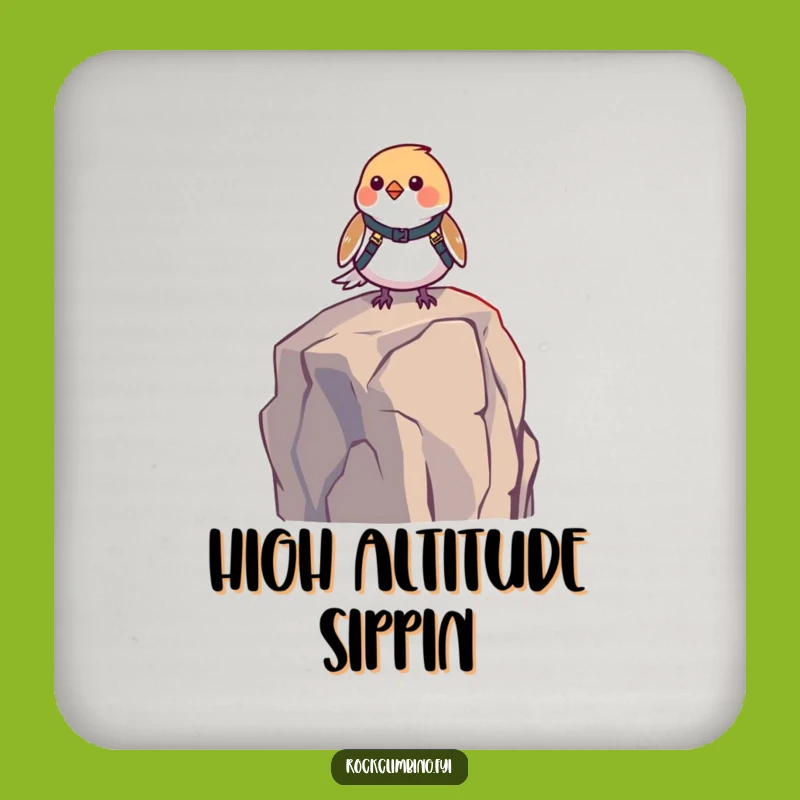 Funny Bird Harness Coaster: Protect Surfaces with Adventure, A Tiny Hilarious Gift