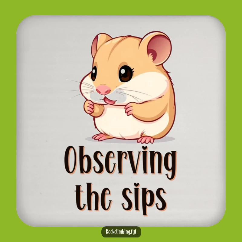Funny Curious Hamster Climber Coaster - Protect Surfaces with Tiny Humor