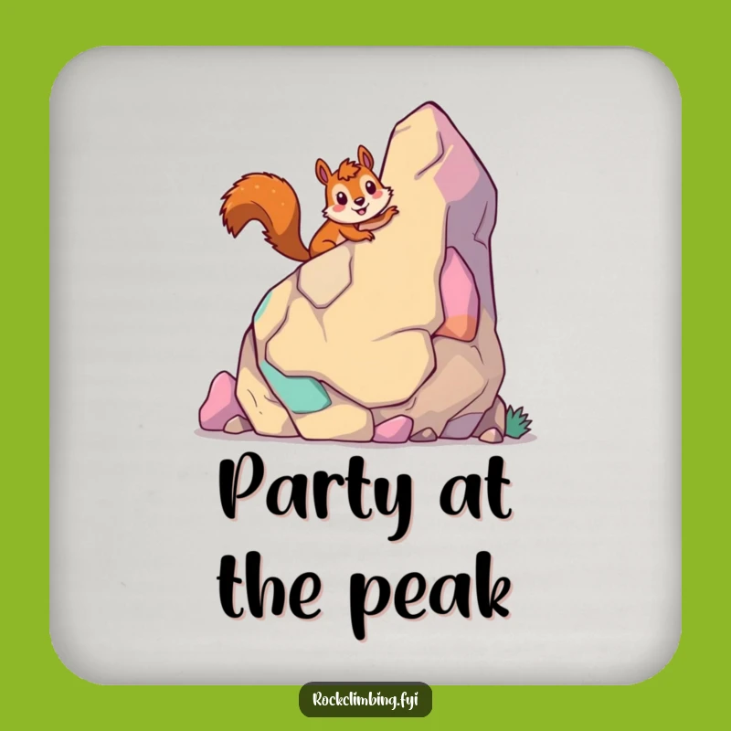 Funny Giddy Squirrel Coasters, Cartoon Rock Protection, Perfect Funny Gift Set