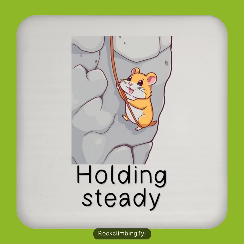 Funny Hamster Rappelling Coaster Set: Protect Surfaces with Hilarious Adventure Style