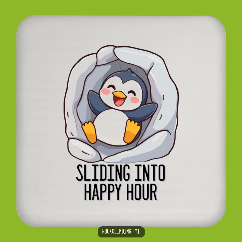 Funny Joyful Penguin Sliding Coaster - Protect Your Table with Hilarious Style